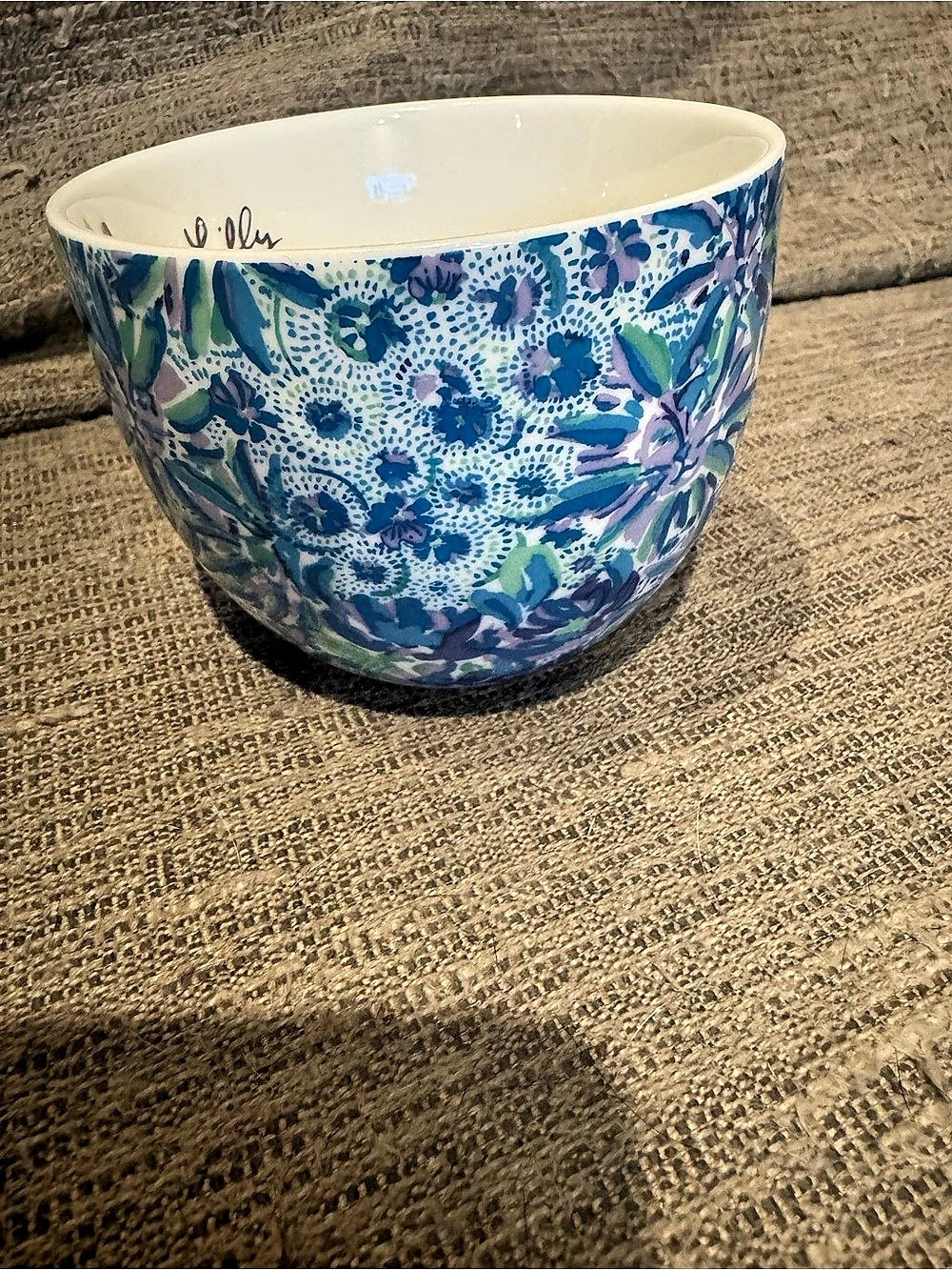 Lilly Pulitzer High Maintenance Blue Floral Ceramic Mug - Picture 4 of 11
